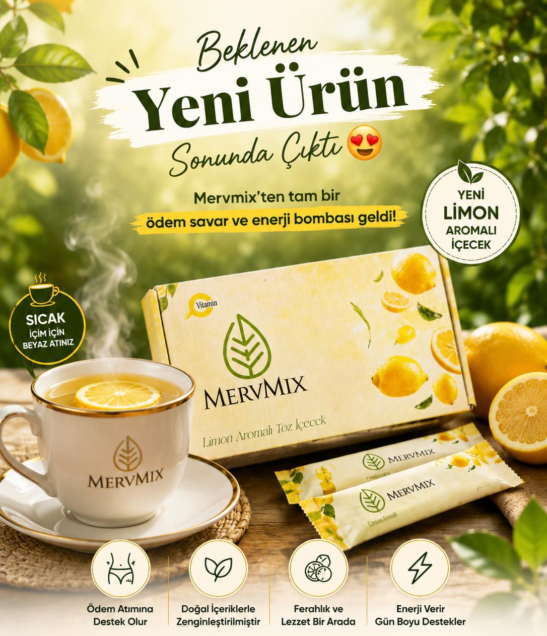 Mervmix  Detoks Limon Aromalı